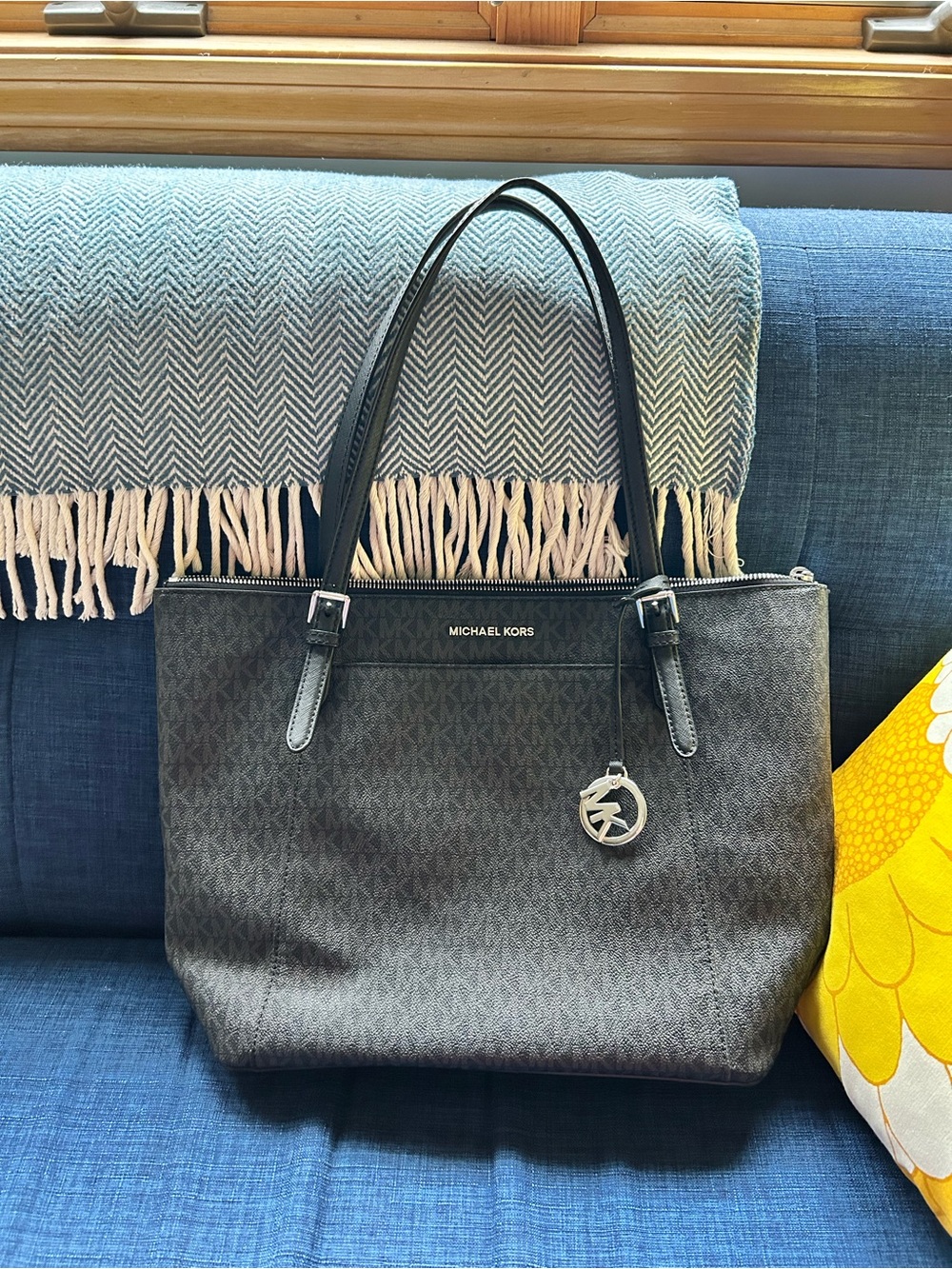 Michael Kors Black Signature Tote Bag